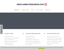 Tablet Screenshot of mein-arbeitszeugnis.com